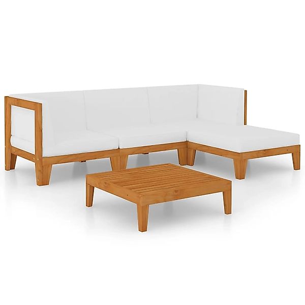 vidaXL Gartenlounge-Set 5-tlg. Garten-Lounge-Set mit Kissen günstig online kaufen