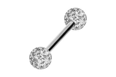 PIERCINGLINE Brustwarzenpiercing Chirurgenstahl Barbell EPOXY-KUGELN (Barbe günstig online kaufen