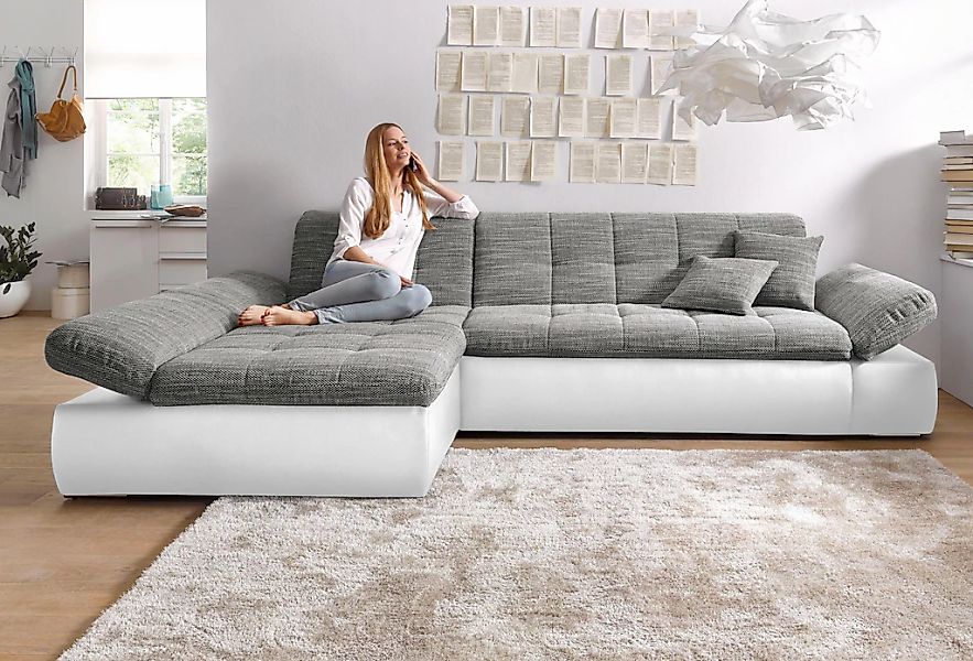 DOMO collection Ecksofa "Moric, L-Form, XXL-Sofa - Breite 300cm", wahlweise günstig online kaufen
