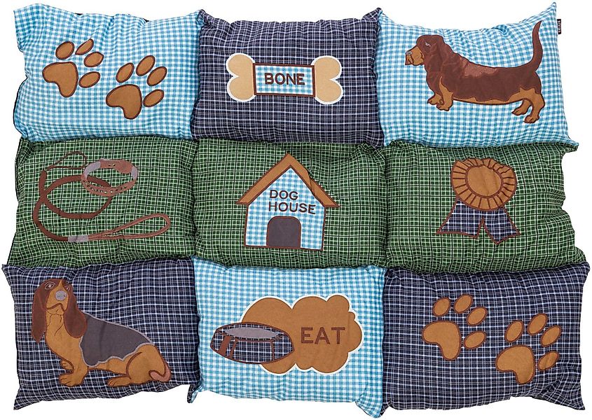 TRIXIE Tierdecke Trixie Patchwork-Decke - blau/grün, günstig online kaufen