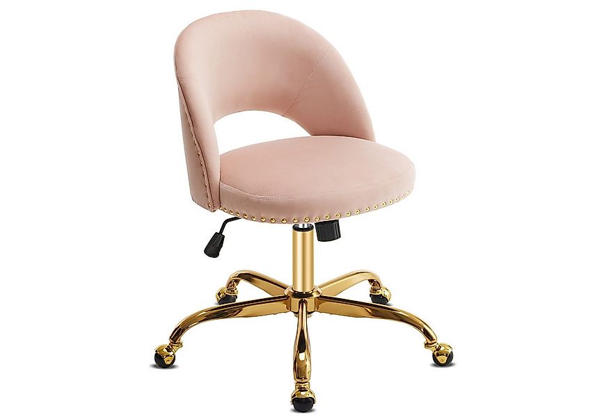 VINGLI Bürostuhl Schreibtischstuhl, Drehstuhl mit goldenen Nieten, Schminkt günstig online kaufen