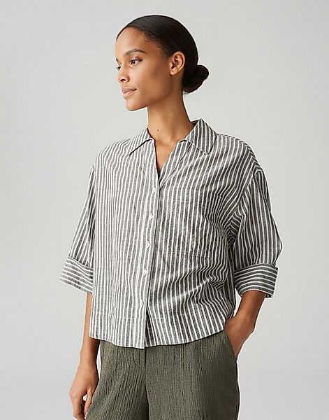 OPUS Kurzarmbluse FRICA Loose in Chambray Optik günstig online kaufen