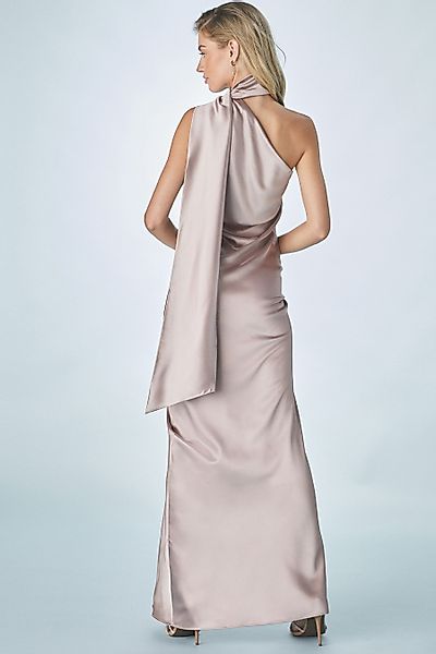 Next Satinkleid Maxi-Brautjungfernkleid aus Satin mit Schal (1-tlg) günstig online kaufen