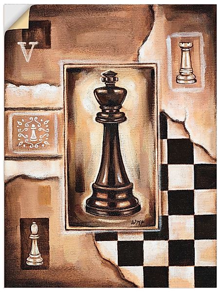 Artland Wandbild »Schach König«, Schach, (1 St.), als Poster, Wandaufkleber günstig online kaufen