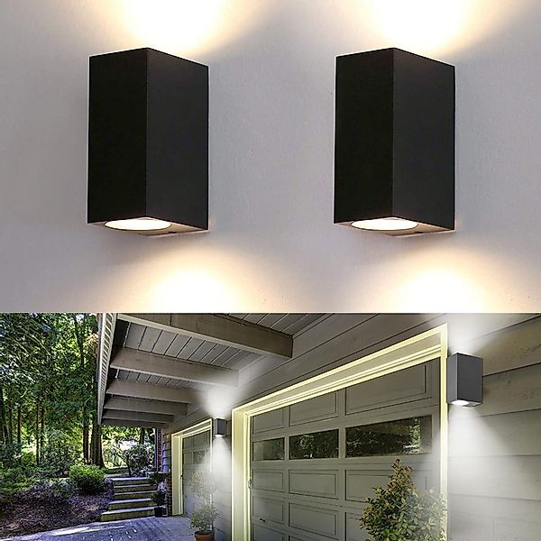 LETGOSPT Außen-Wandleuchte 6W LED Wandleuchte, Up günstig online kaufen
