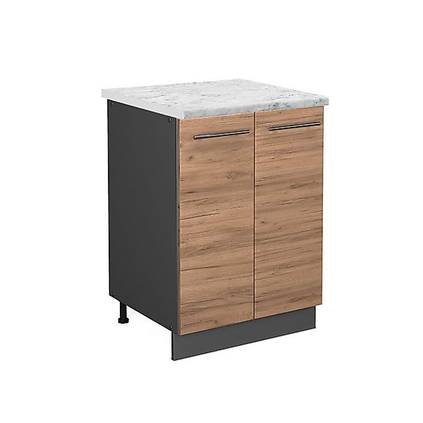 Vicco Küchenunterschrank Fame-Line Goldkraft Eiche/Anthrazit 60 cm AP Marmo günstig online kaufen