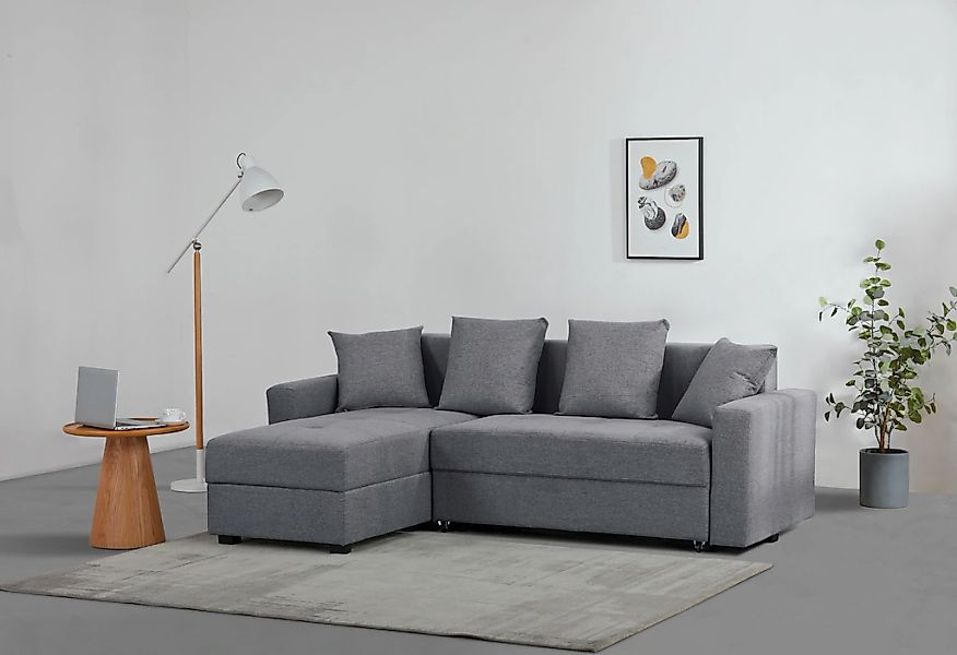 INOSIGN Ecksofa "KILLAM, 217 cm, L-Form, mit Schlaffunktion u. Bettkasten", günstig online kaufen