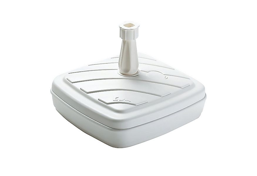 Spetebo Kunststoffschirmständer Kunststoff Schirmständer eckig - weiß / 14 günstig online kaufen