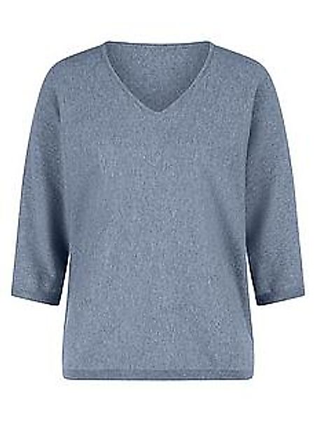 V-Pullover Kaschmir Peter Hahn blau günstig online kaufen
