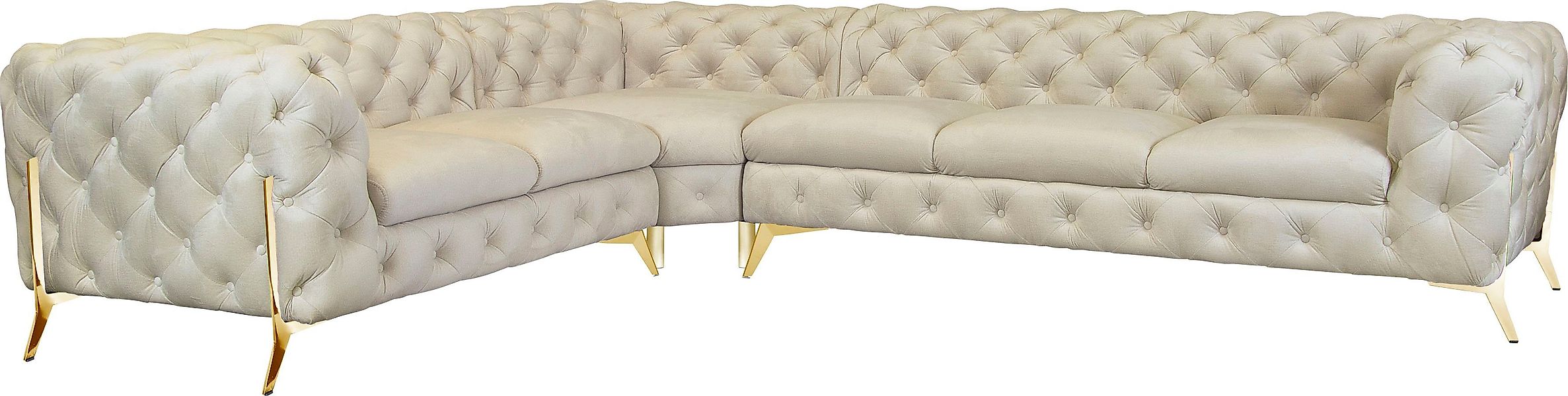 Leonique Chesterfield-Sofa Amaury L-Form, großes Ecksofa, günstig online kaufen