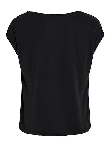 Vila T-Shirt VIMODALA WATERFALL C/S TOP/PB Black Beauty günstig online kaufen