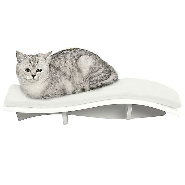 PawHut Katzenbett Wandliege  Wandmontage mit Plüschauflage, MDF, für Katzen günstig online kaufen