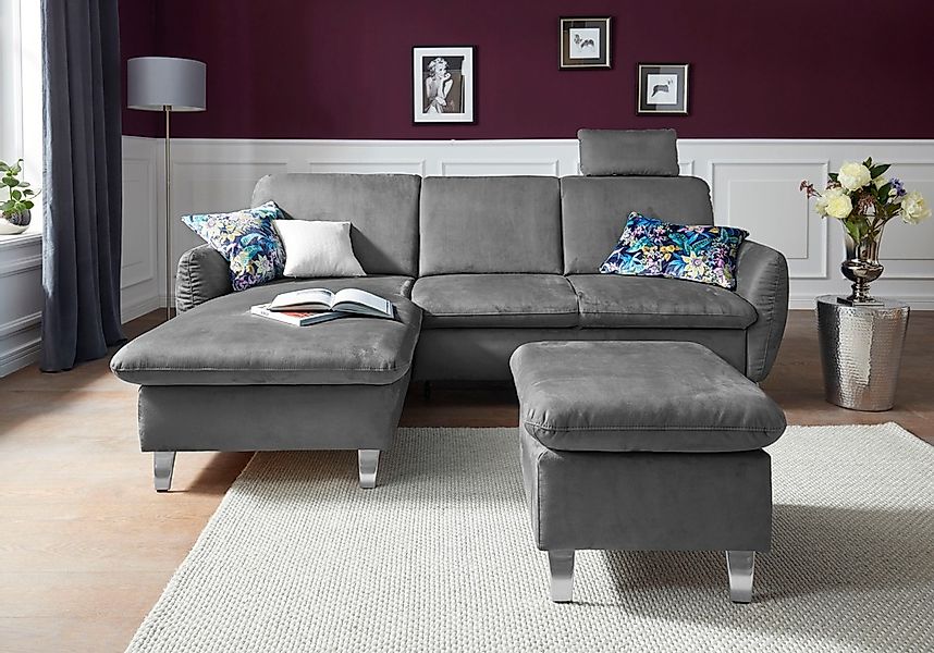 sit&more Ecksofa "Daytona L-Form" mit Federkern, einer Kopfstütze und wahlw günstig online kaufen