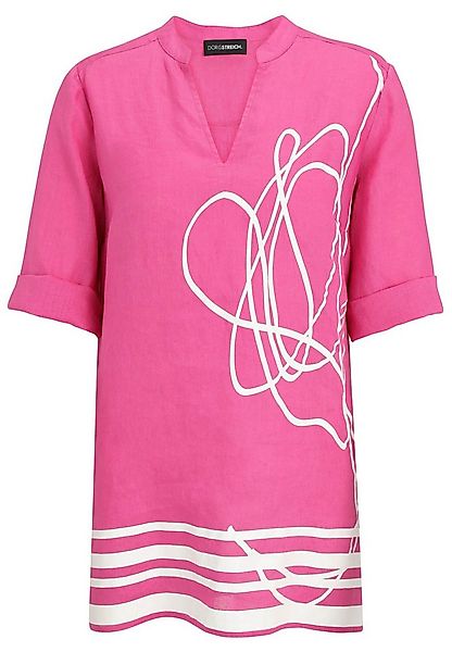 Doris Streich Blusentop aus Leinen mit Motivprint günstig online kaufen