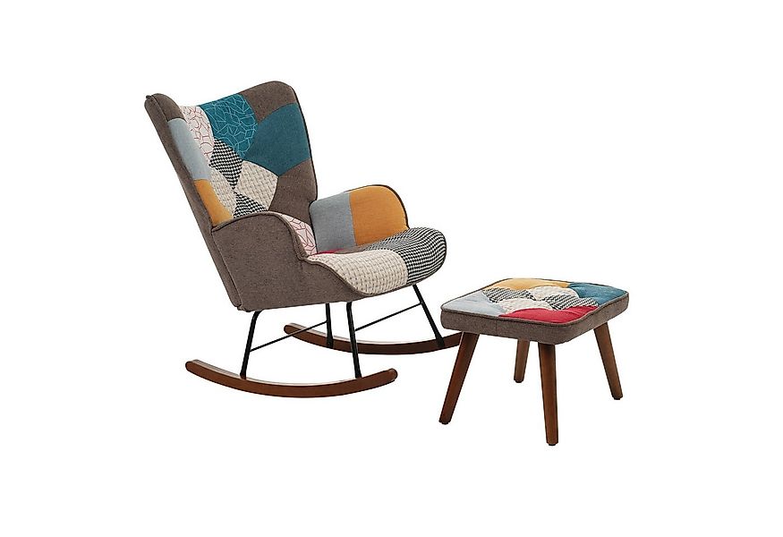 HAUSS SPOLE Schaukelstuhl Freizeitstühle mit Spleißen, Wohnzimmerstühle mit günstig online kaufen