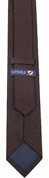 Suitable Krawatte Wolle/Seide Fischgrätenmuster Braun - günstig online kaufen