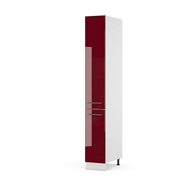Vicco Badschrank Fame-Line Bordeaux Hochglanz/Weiß 30 x 207 cm günstig online kaufen