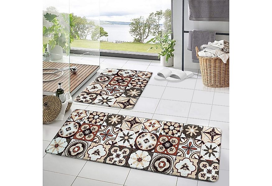 HOMELUX Badematte Badematte Badvorleger Badteppich Duschvorleger Set, Rutsc günstig online kaufen