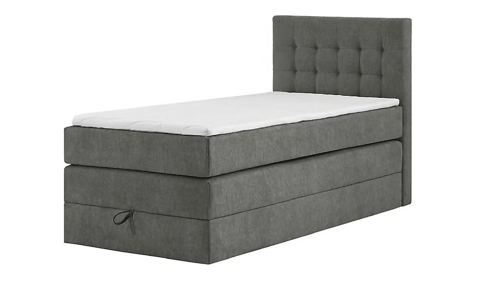 Boxspringbett mit Bettkasten Barcelona ¦ grau ¦ Maße (cm): B: 90 H: 110 Bet günstig online kaufen