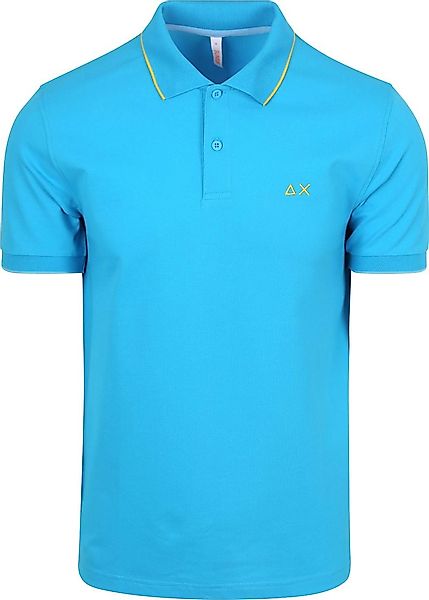 Sun68 Poloshirt Small Stripe Collar Blau - Größe XL günstig online kaufen