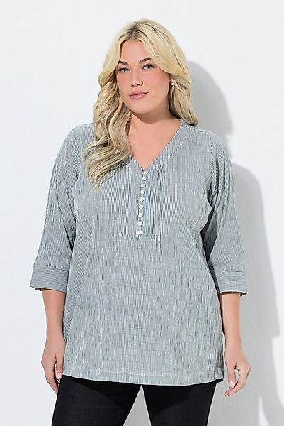 Ulla Popken Tunika Bubble-Tunika Herzausschnitt Biesen 3/4-Arm günstig online kaufen