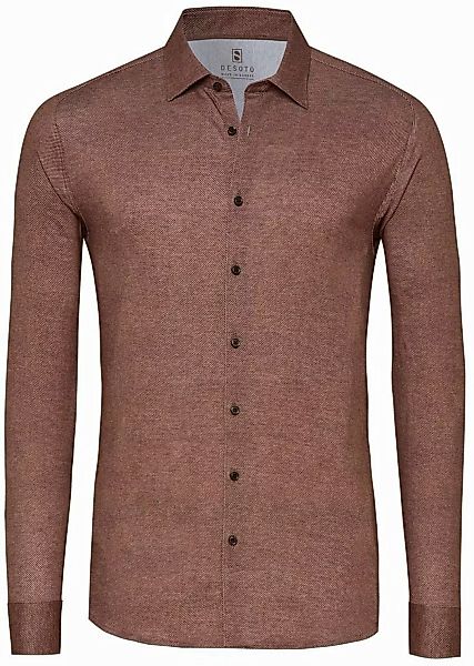 DESOTO Hemd Twill Optics Braun - Größe S günstig online kaufen