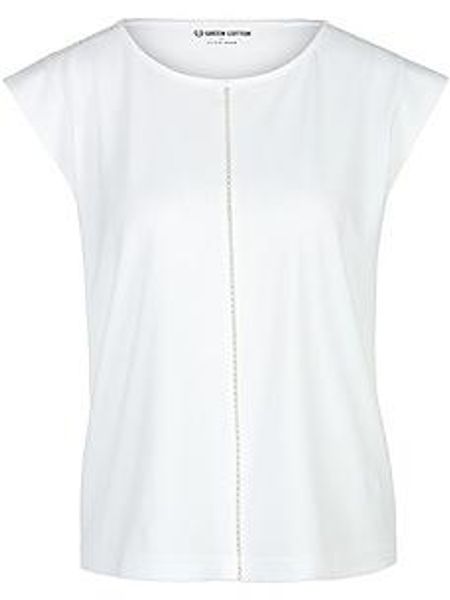 Rundhals-Shirt Anne Sofie Green Cotton weiss günstig online kaufen