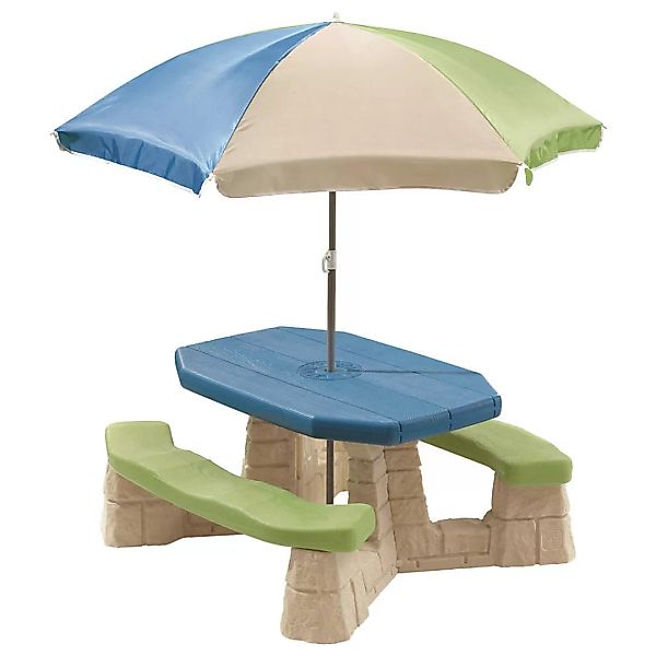 Step2 Kinder-Picknicktisch blau Kunststoff B/H/T: ca. 109x183x103 cm günstig online kaufen