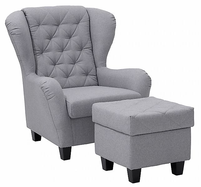 Home affaire Ohrensessel "Alexandra" incl. Hocker, mit Steppung, in vielen günstig online kaufen