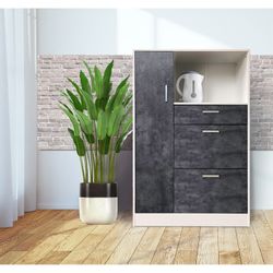 HTI-Line Küchenbuffet Küchenschrank Kombi L Blanca günstig online kaufen