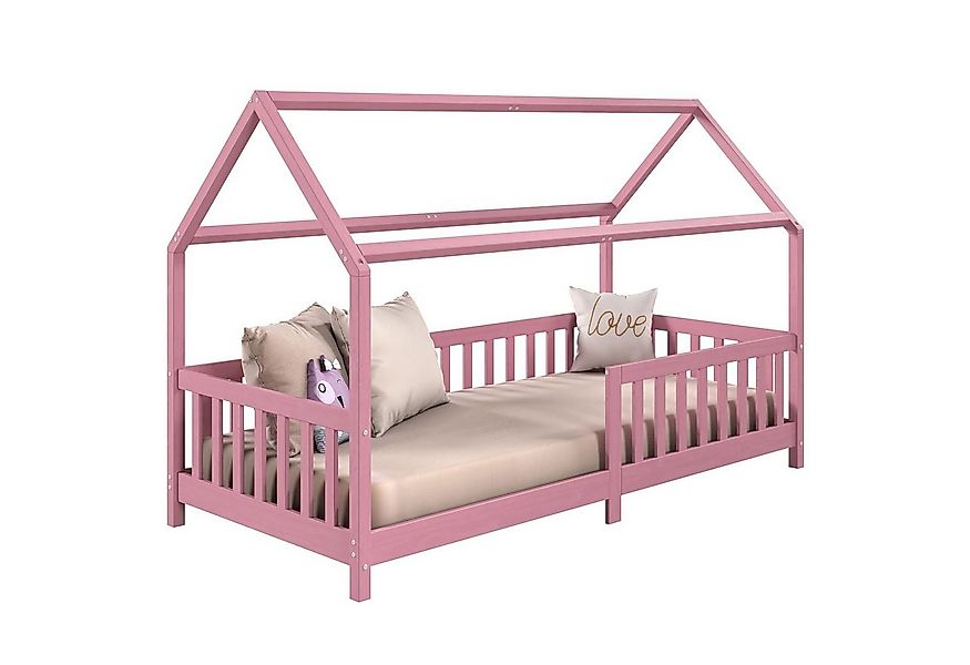 IDIMEX Kinderbett NINA, Hausbett Montessori Bett Kiefer 90 x 200 Tipibett m günstig online kaufen