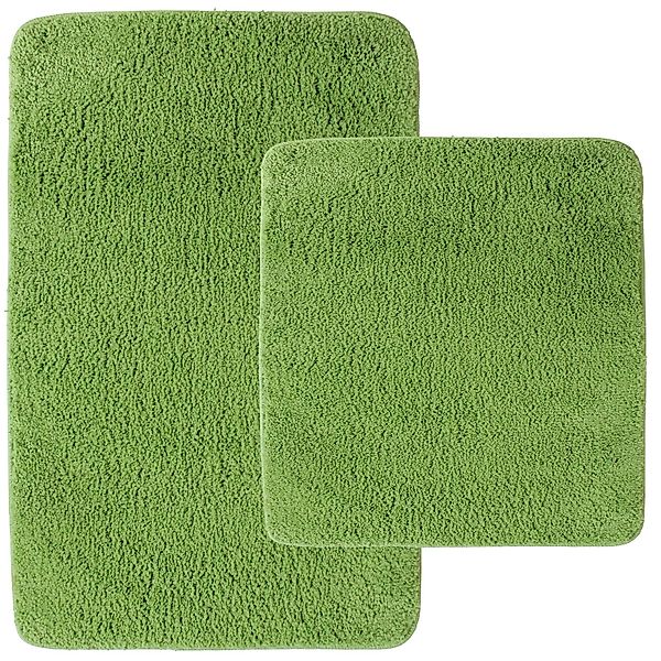 NYVI Badematte Badematten Set 2 teilig NYVISpa Lasalle Grün Badezimmerteppi günstig online kaufen