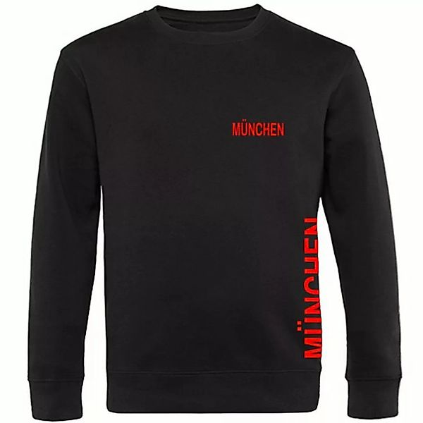 multifanshop Sweatshirt München rot - Brust & Seite - Pullover günstig online kaufen