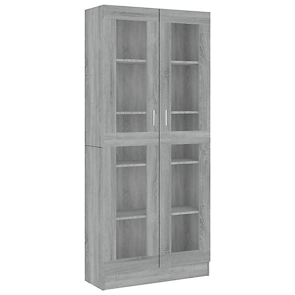 vidaXL Vitrine Vitrinenschrank Grau Sonoma 82,5x30,5x185,5 günstig online kaufen