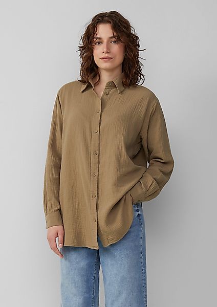 QS Langarmbluse Hemdbluse aus Musselin im günstig online kaufen