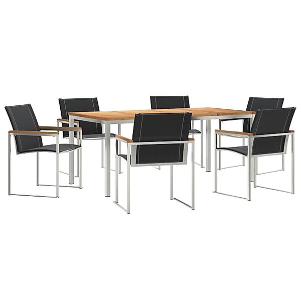 vidaXL 7-Teiliges Garten Esstisch Set aus Massivem Akazienholz 3334818 günstig online kaufen