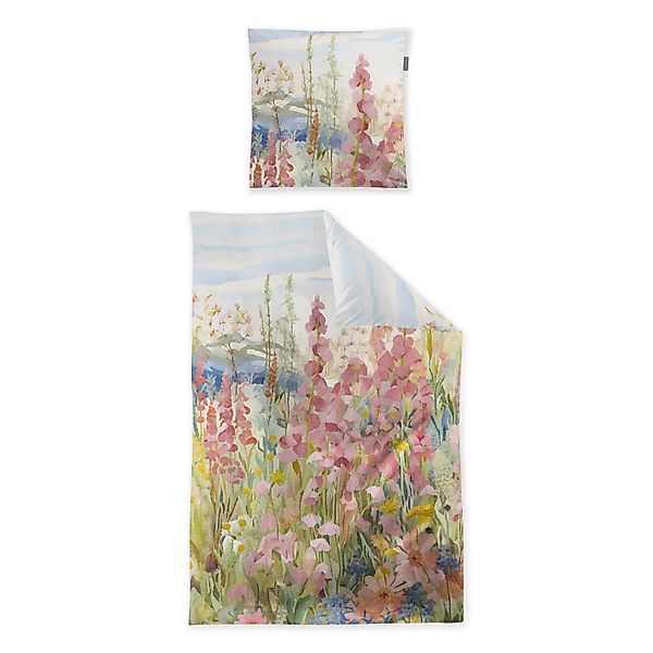 Irisette Mako Satin Bettwäsche Wave 8689-90 Blumenlandschaft 135x200 günstig online kaufen