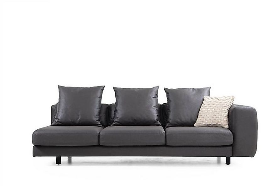 Xlmoebel Sofa Dreisitzer Stoffsofa in Grau mit Tisch - Polstercouch sitzfer günstig online kaufen