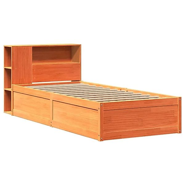 vidaXL Massivholzbett ohne Matratze Wachsbraun 75x190 cm Kiefernholz 332344 günstig online kaufen