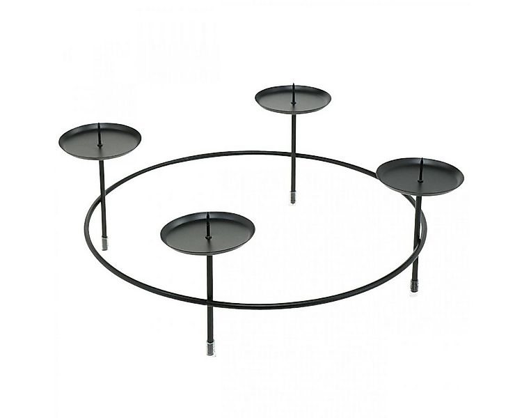 Viana Kerzenhalter Schwarzer Metall-Kerzenhalter für 4 Stumpenkerzen Ø28,5c günstig online kaufen