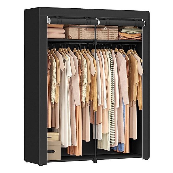 SONGMICS Stoffschrank mit Stangen zum Aufhängen, faltbar, 140 x 43 x 174 günstig online kaufen