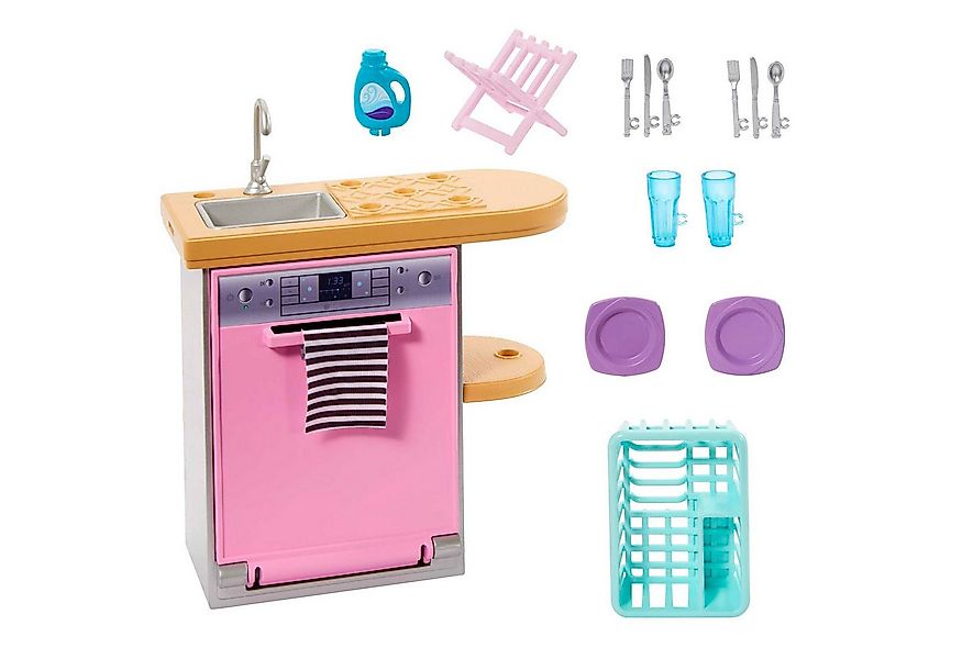Mattel® Puppenmöbel Mattel HJV32, HJV34 - Barbie Möbel- und Zubehör-Set - K günstig online kaufen