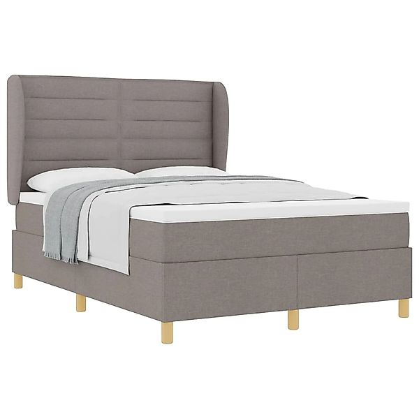 vidaXL Boxspringbett mit Matratze Dunkelgrau 90x190 cm Taupe 3340687 günstig online kaufen