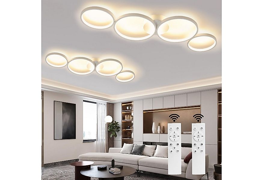 Nettlife LED Deckenleuchte Deckenleuchte 4 Flammig in Ringoptik, Dimmbar mi günstig online kaufen