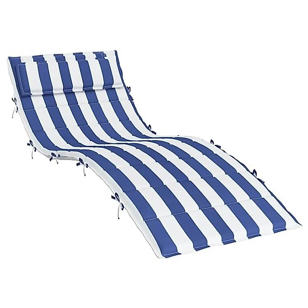 vidaXL Sonnenliegen-Auflage Blau&Weiß Gestreift 180x60x4 Oxford-Gewebe 3618 günstig online kaufen