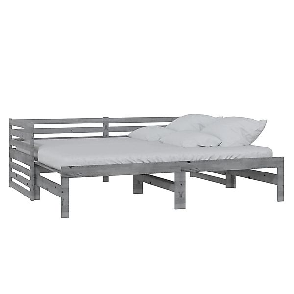 vidaXL Ausziehbares Tagesbett Grau Massivholz Kiefer 2x 90x200 cm 806967 günstig online kaufen