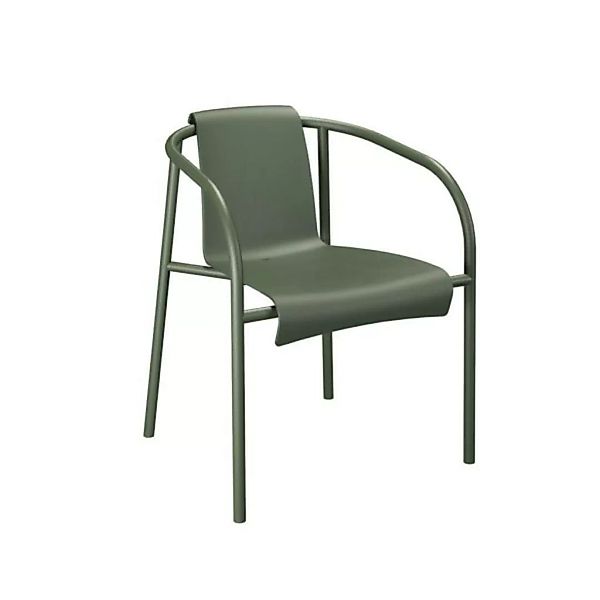 Nami Outdoor Stuhl mit Armlehne olive grün günstig online kaufen