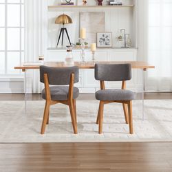 OKWISH 4-Fußstuhl Esszimmerstuhl (2er-Set mit Massivholzbeinen günstig online kaufen