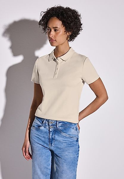 STREET ONE Poloshirt, aus Baumwolle mit Stretchante günstig online kaufen