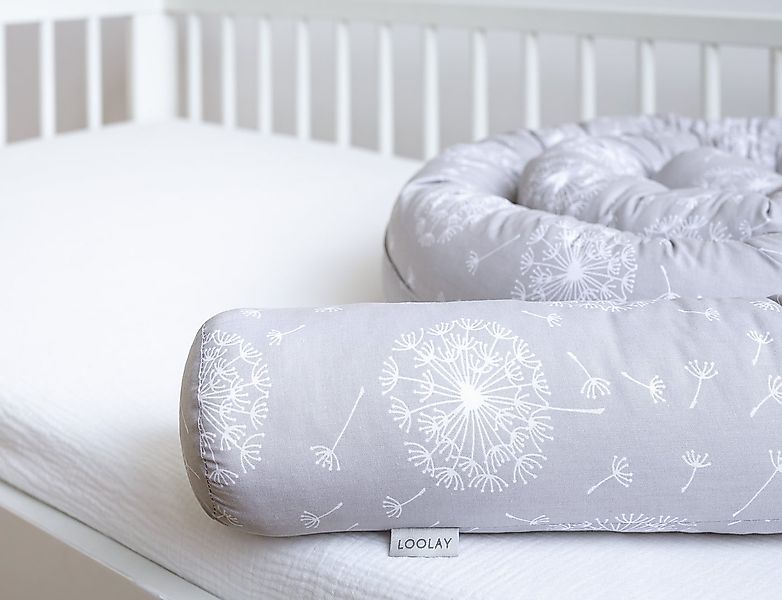 Loolay Nestchenschlange PUSTELBLUME Grau Baumwolle Multifunktion PREMIUM Be günstig online kaufen